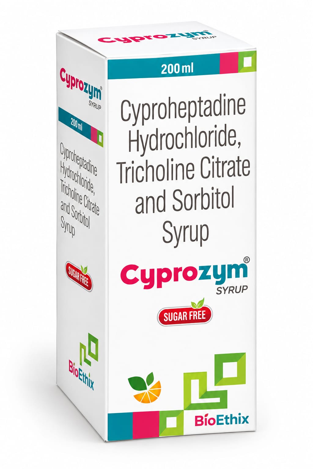 Cyprozym sugar-free syrup pack
