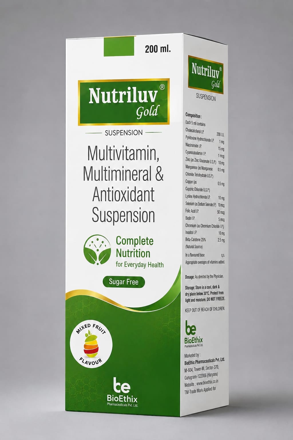 Nutriluv Gold suspension pack